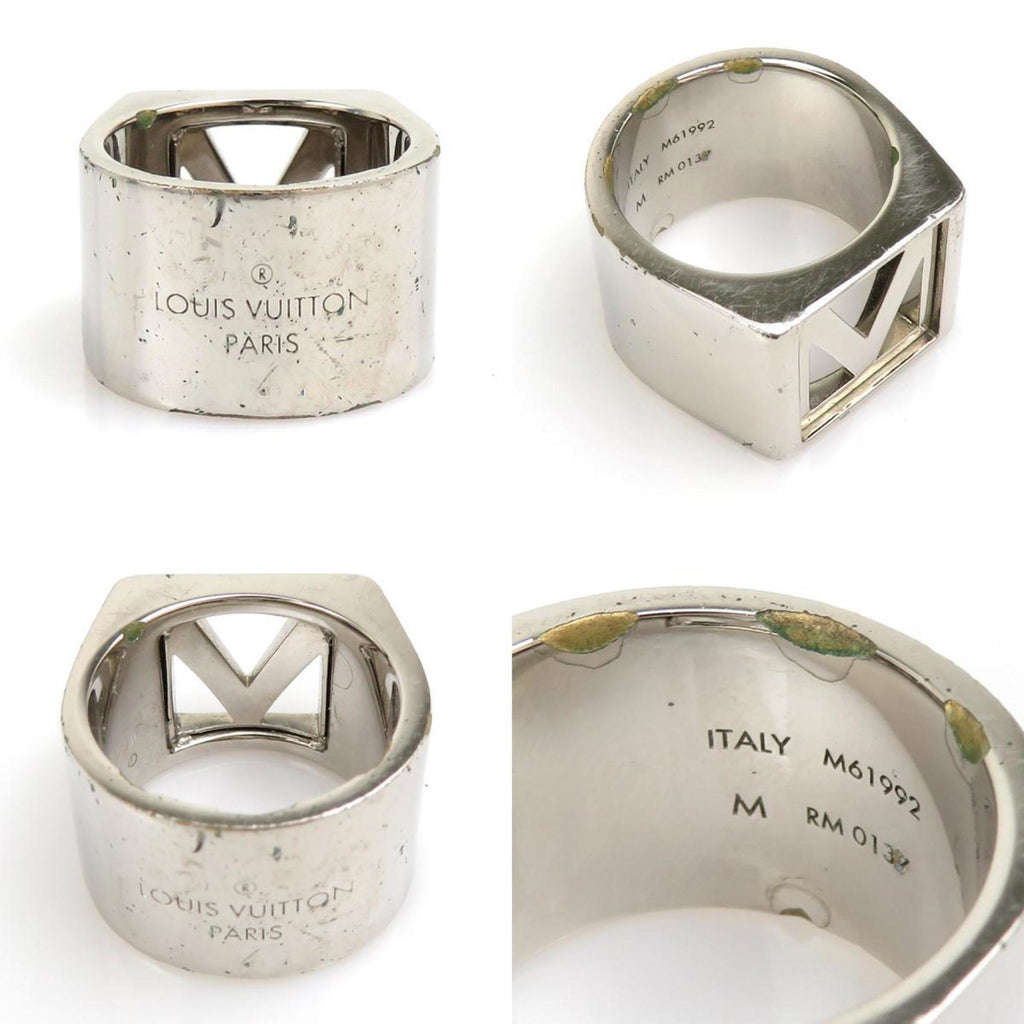 Louis Vuitton Silver Metal Band Ring
