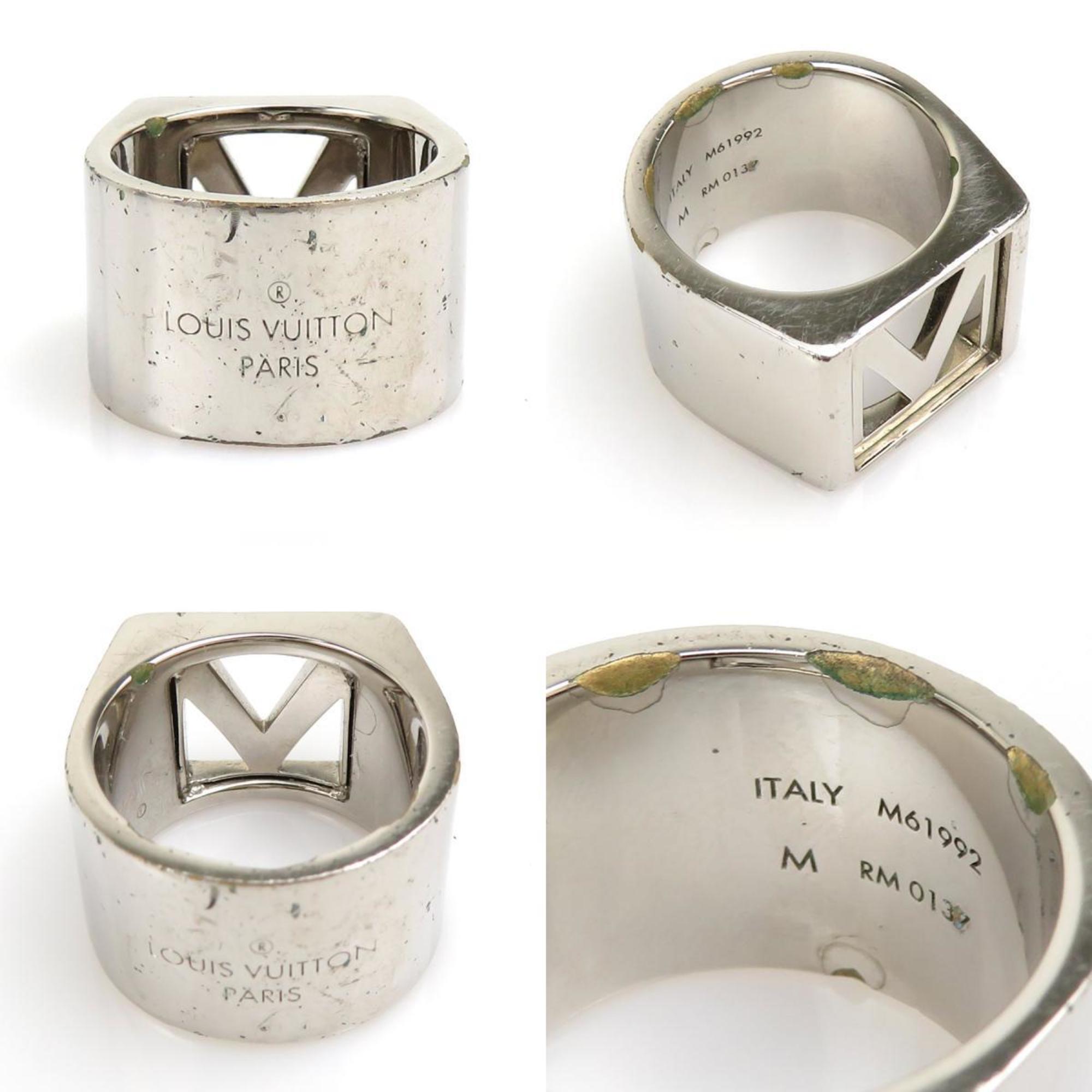 Louis Vuitton Silver Metal Band Ring