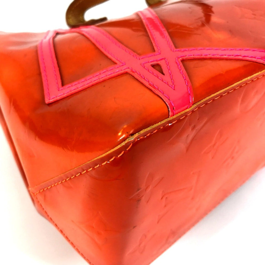 Louis Vuitton Orange Monogram Vernis Handbag Tote Bag