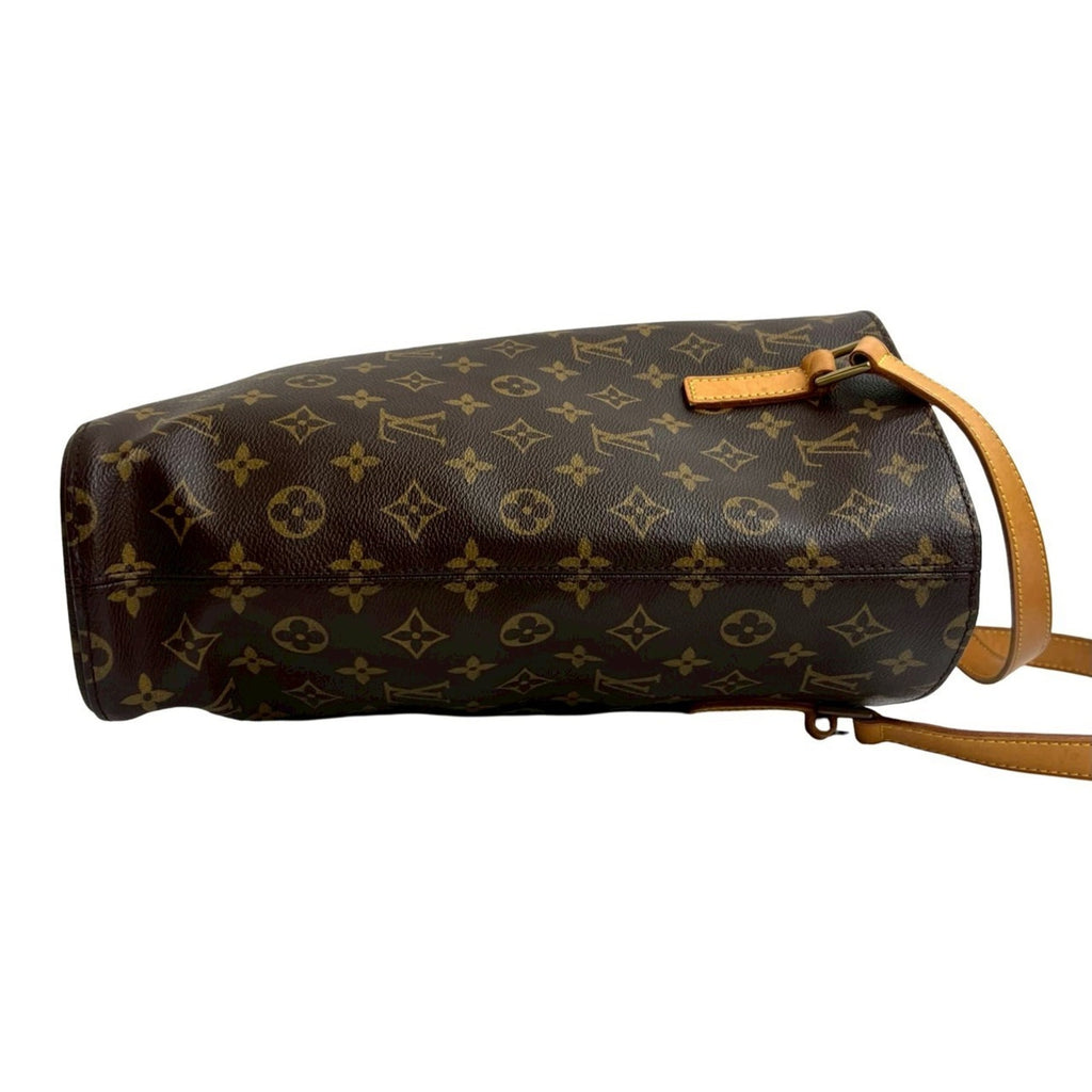 Louis Vuitton Brown Leather Pvc Handbag Tote Bag
