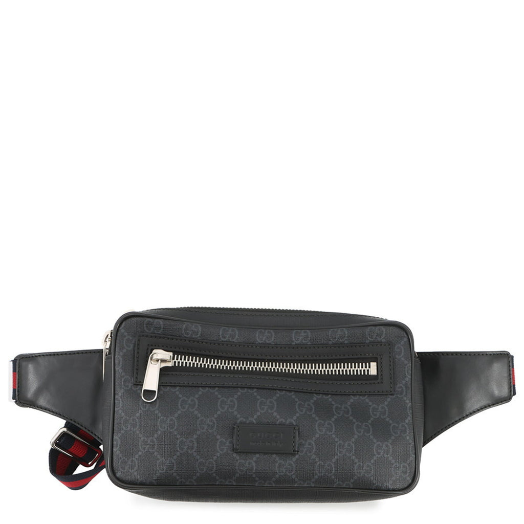 Gucci Black Gg Supreme Leather Handbag Sling Bag (Pre-Owned)