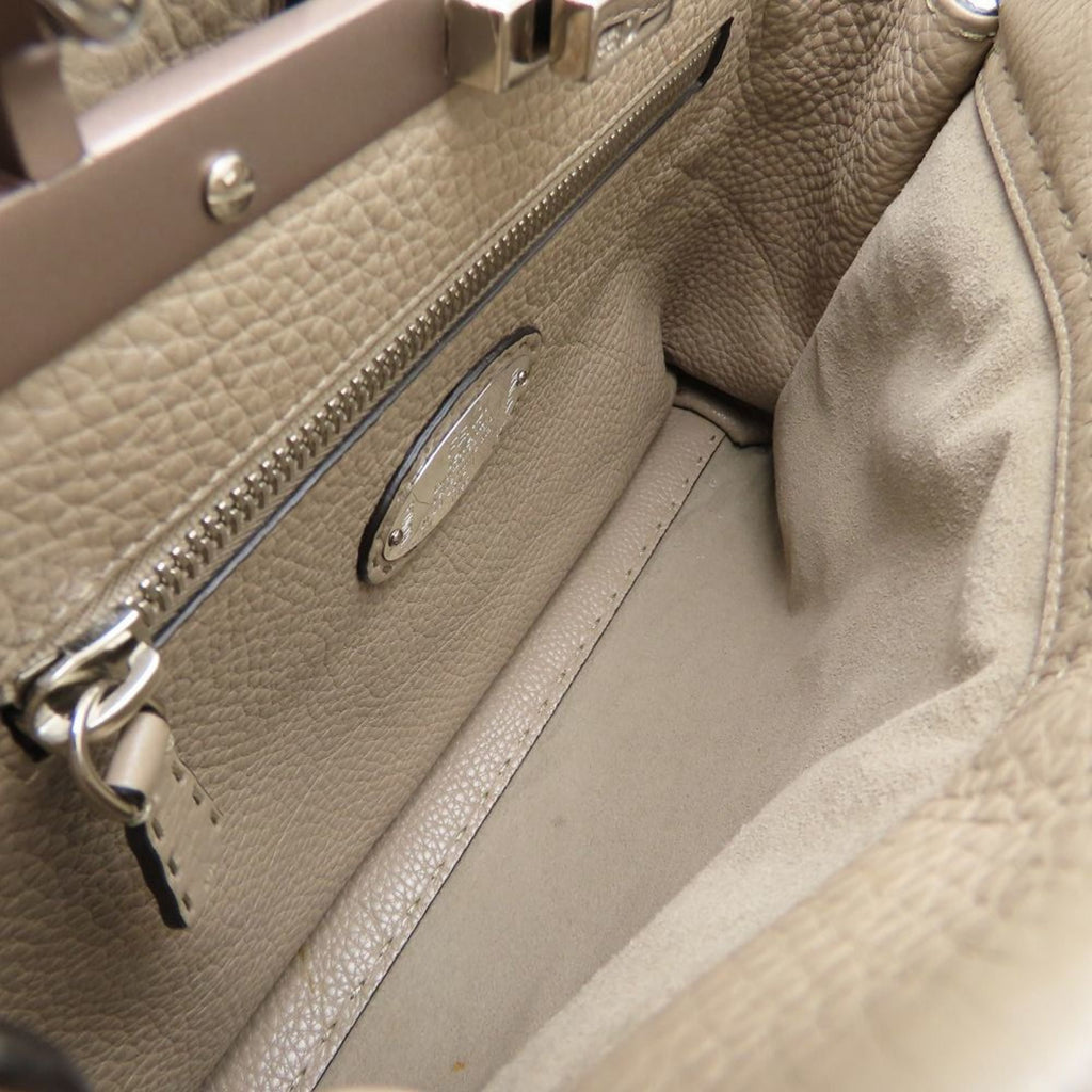 Fendi Grayish Leather Handbag