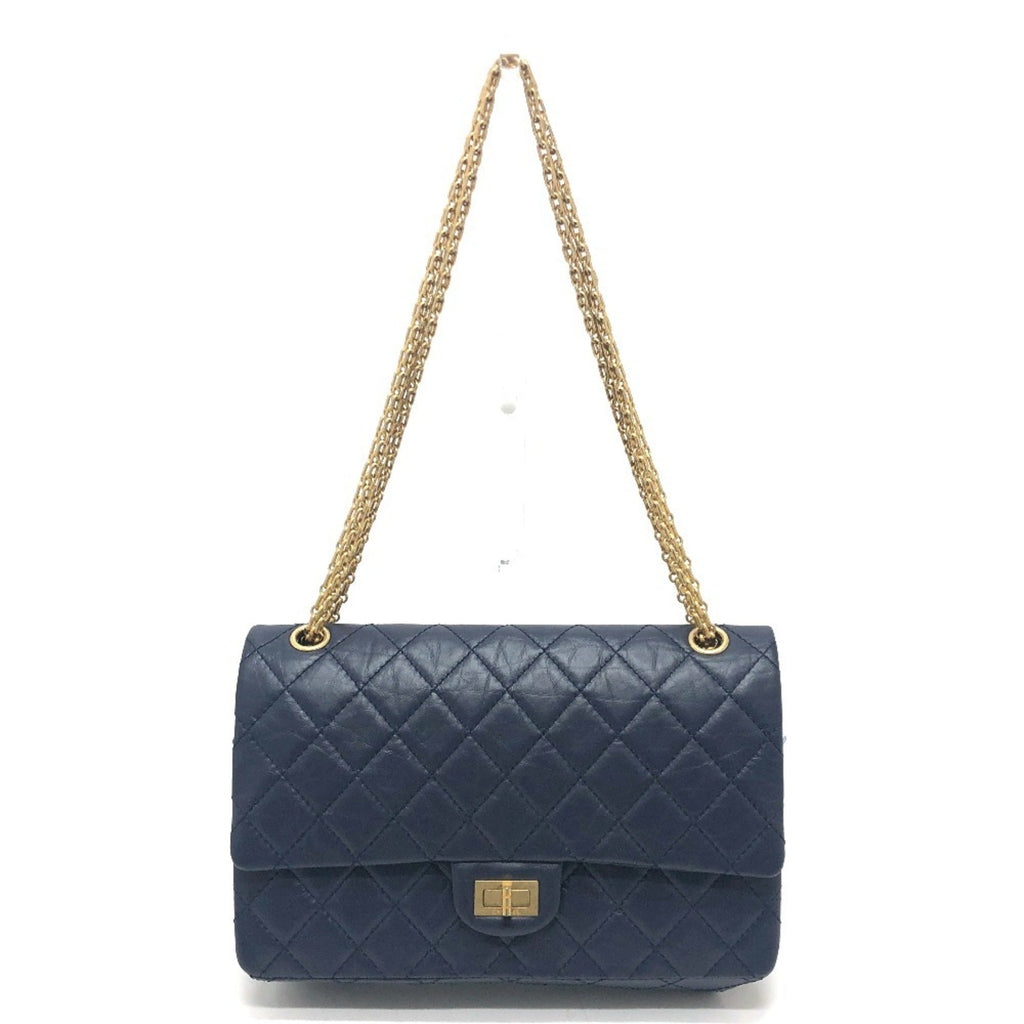 Chanel Navy Leather Shoulder Bag