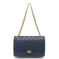 Chanel Navy Leather Shoulder Bag