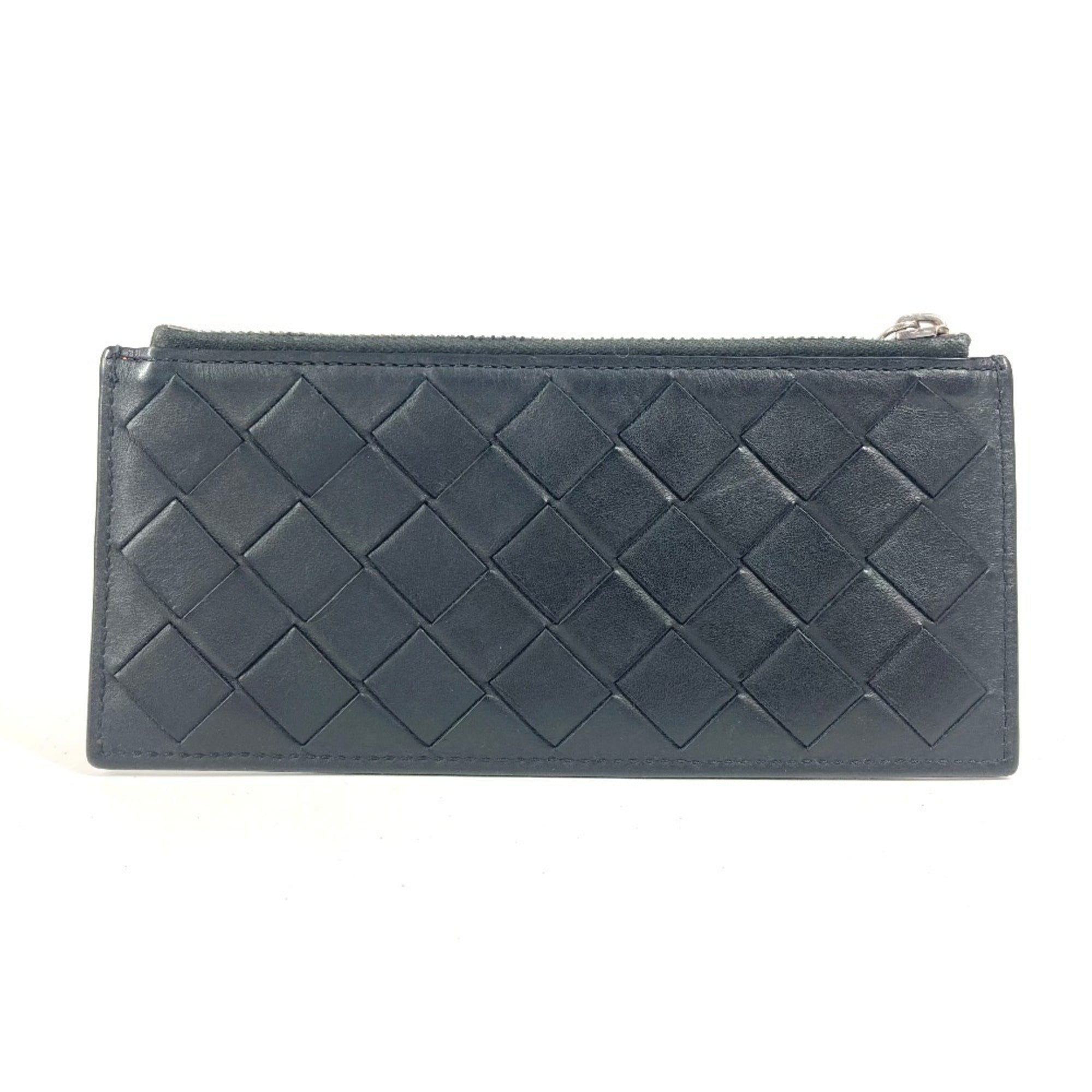 Bottega Veneta Intrecciato Black Leather Coin Purse/Coin Case