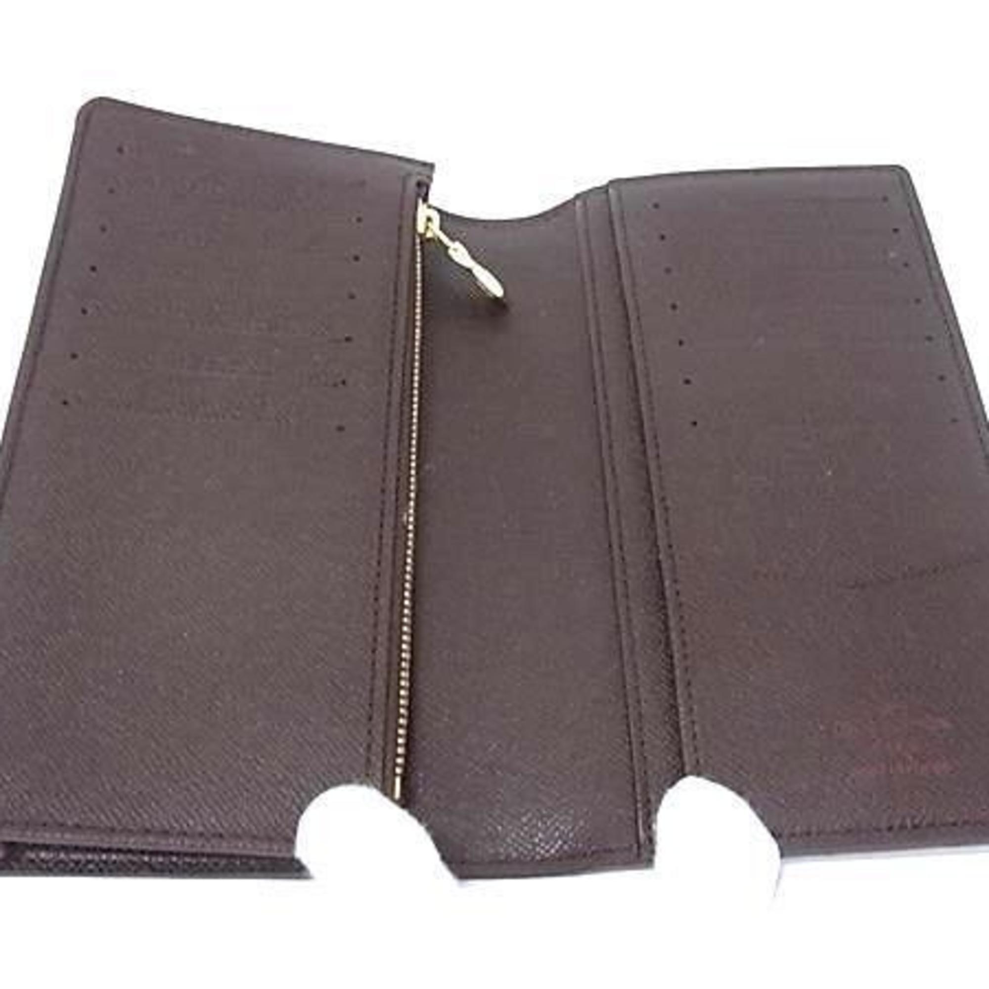 Louis Vuitton Damier Brown Damier Canvas Ebene Long Wallet