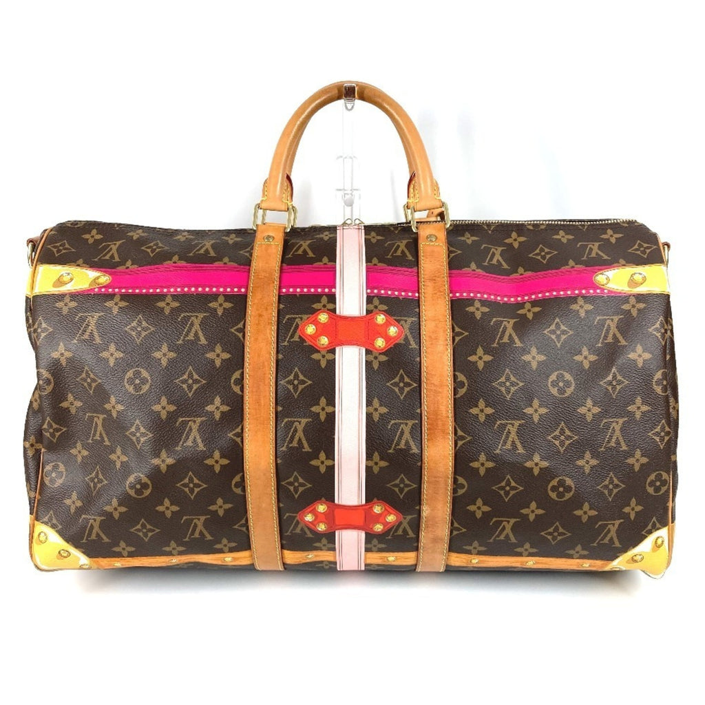 Louis Vuitton Monogram Brown Pink Monogram Boston Bag Shoulder Bag