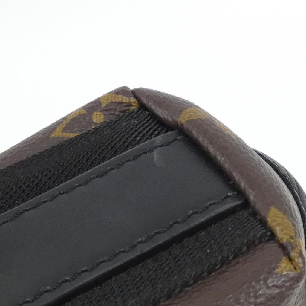 Louis Vuitton Black Brown Coated Canvas Shoulder Bag