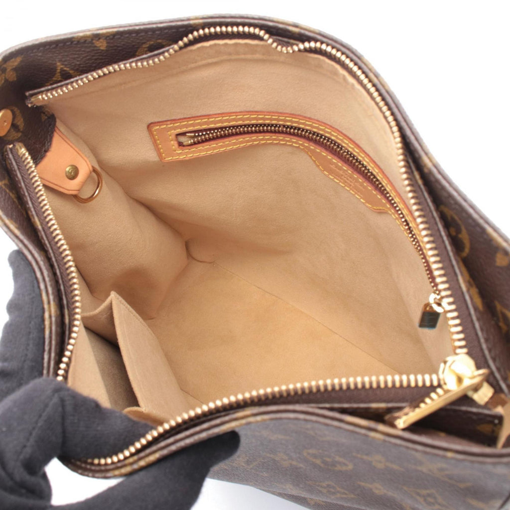 Louis Vuitton Brown Monogram Coated Canvas Leather Handbag Shoulder Bag