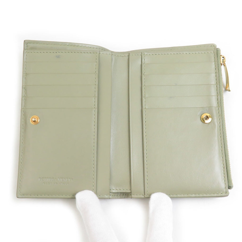 Bottega Veneta Green Leather Wallet (Bi-Fold)