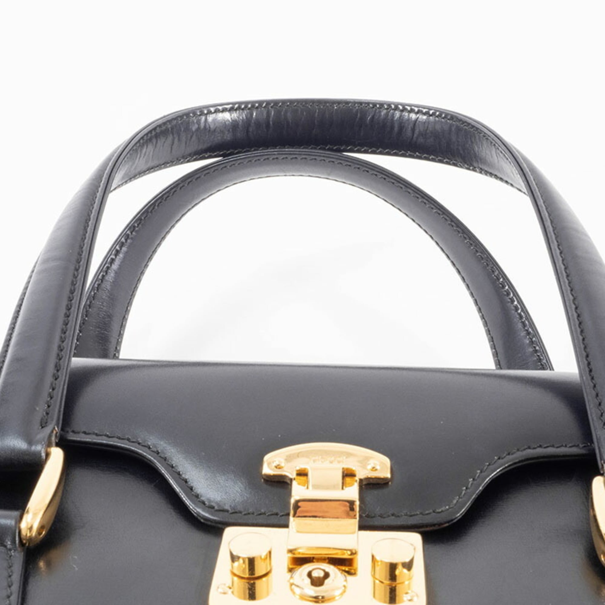 Gucci Black Leather Handbag (Pre-Owned)