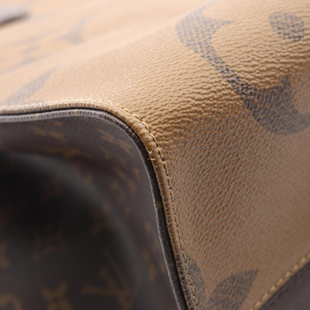 Louis Vuitton Beige Brown Monogram Coated Canvas Tote Bag