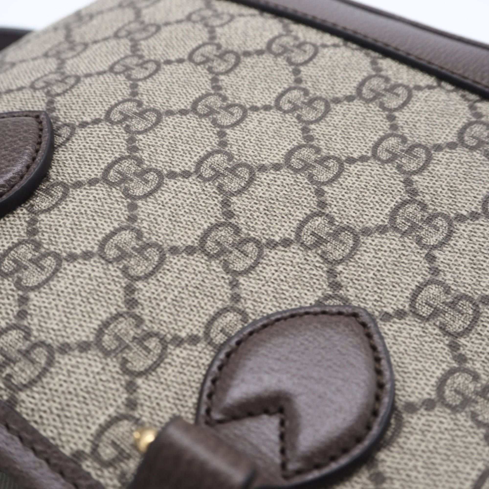 Gucci Ophidia Beige Brown Coated Canvas Handbag Tote Bag (Pre-Owned)