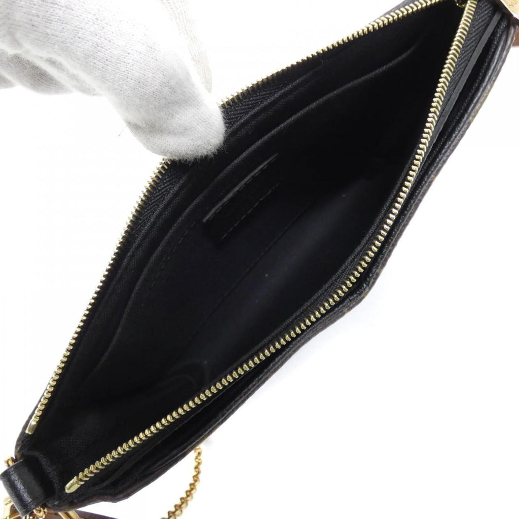 Louis Vuitton Monogram Black Marron Coated Canvas Shoulder Bag