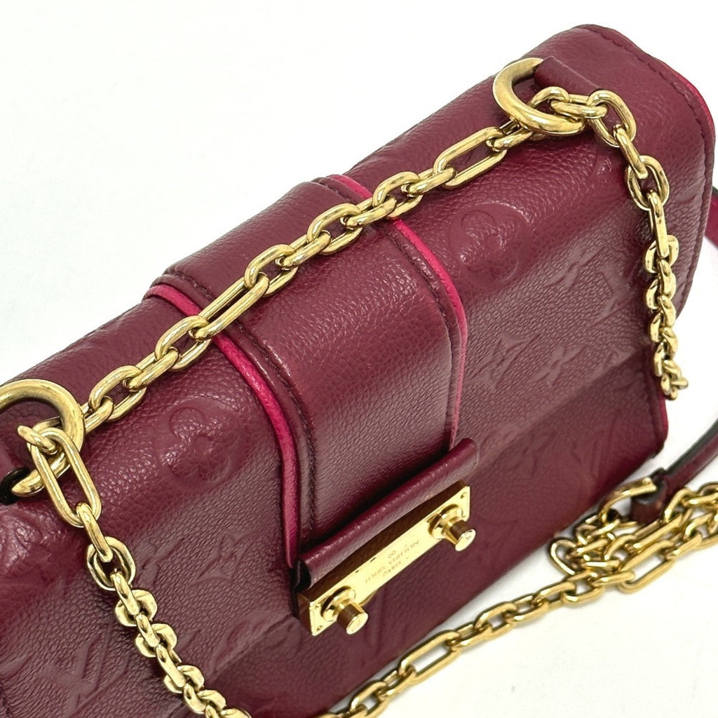 Louis Vuitton Red Color Monogram Empreinte Pochette Shoulder Bag