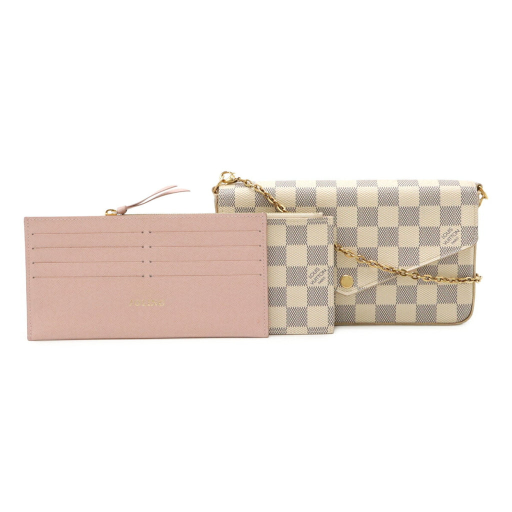 Louis Vuitton Ivory Damier Azur Clutch Bag Pochette Shoulder Bag