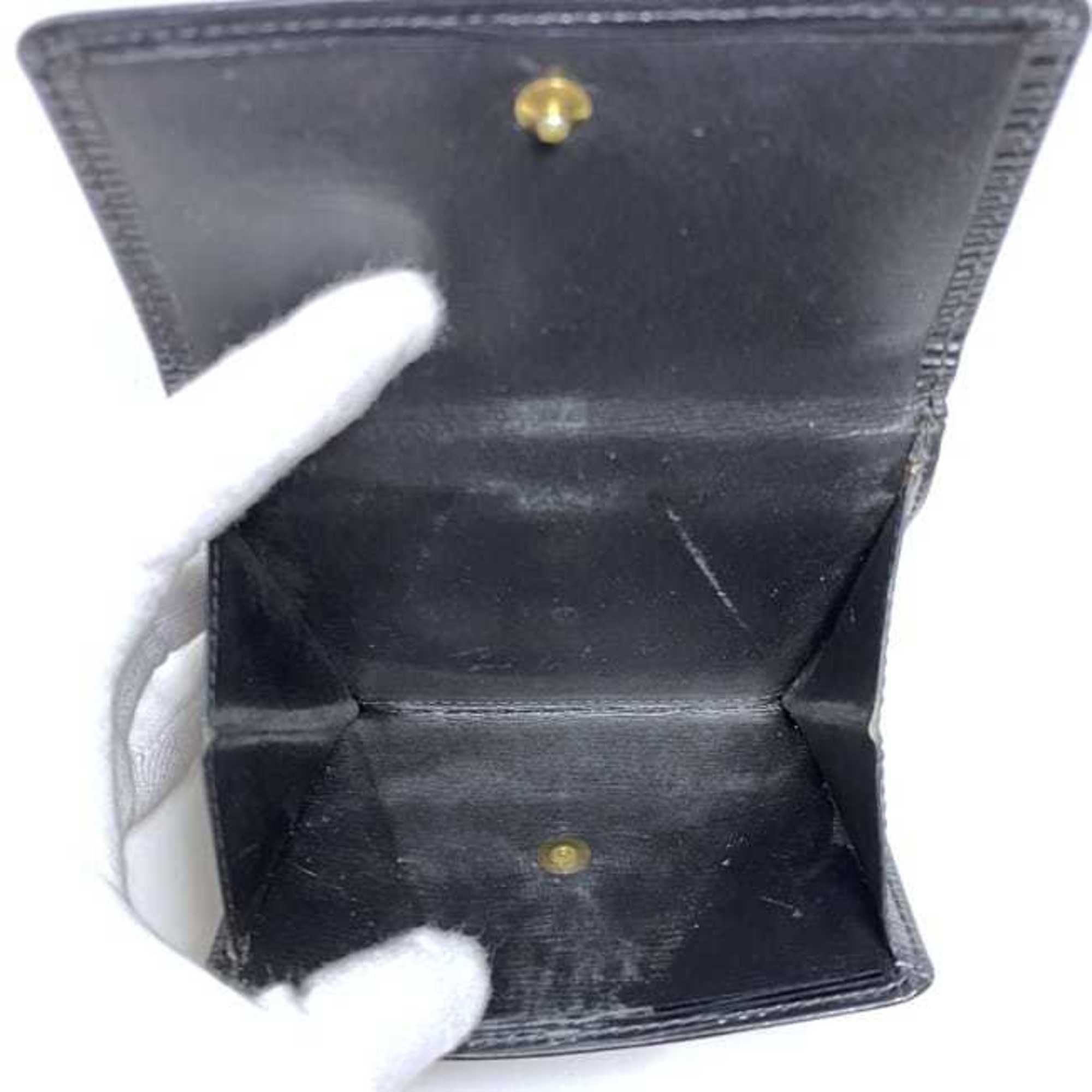 Louis Vuitton Black Noir Epi Leather Wallet (Tri-Fold)