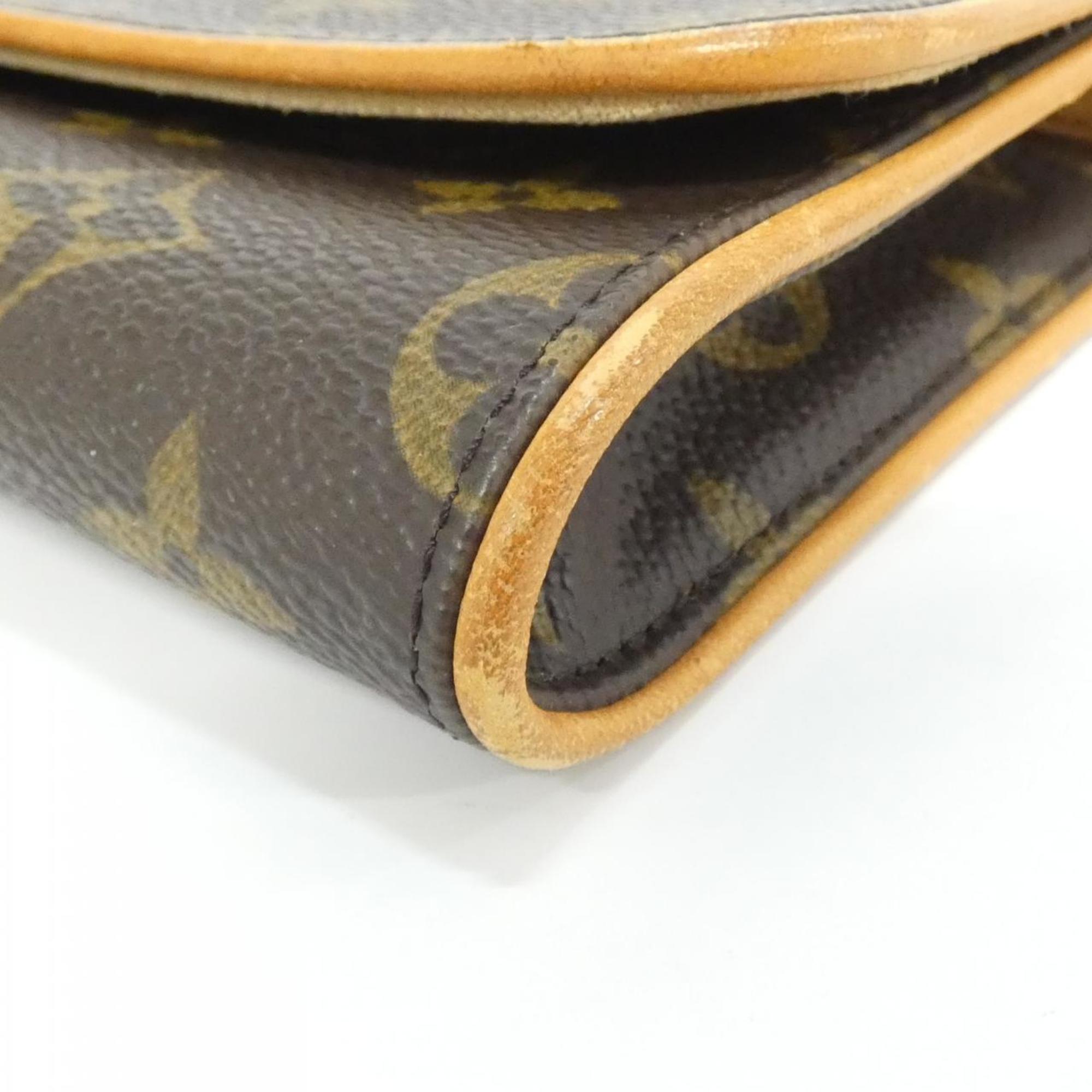 Louis Vuitton Brown Coated Canvas Pochette Shoulder Bag