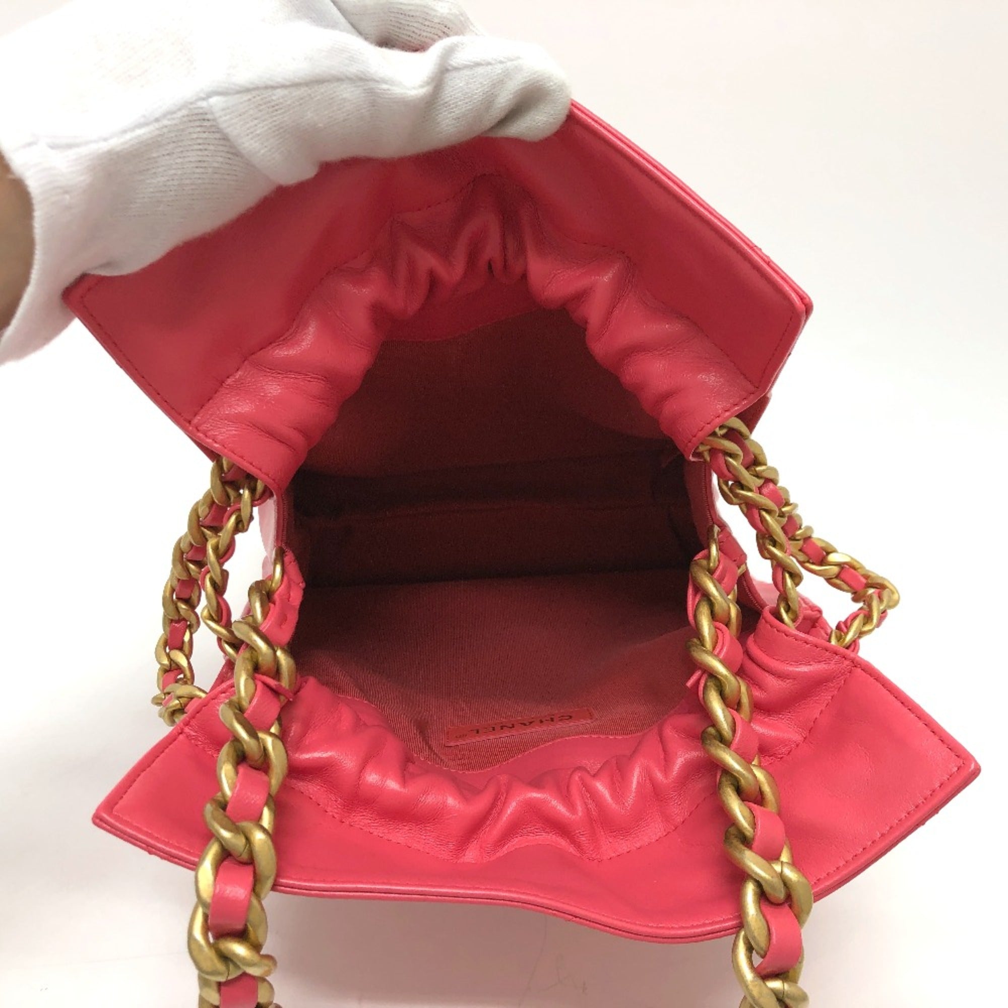 Chanel Pink Leather Handbag