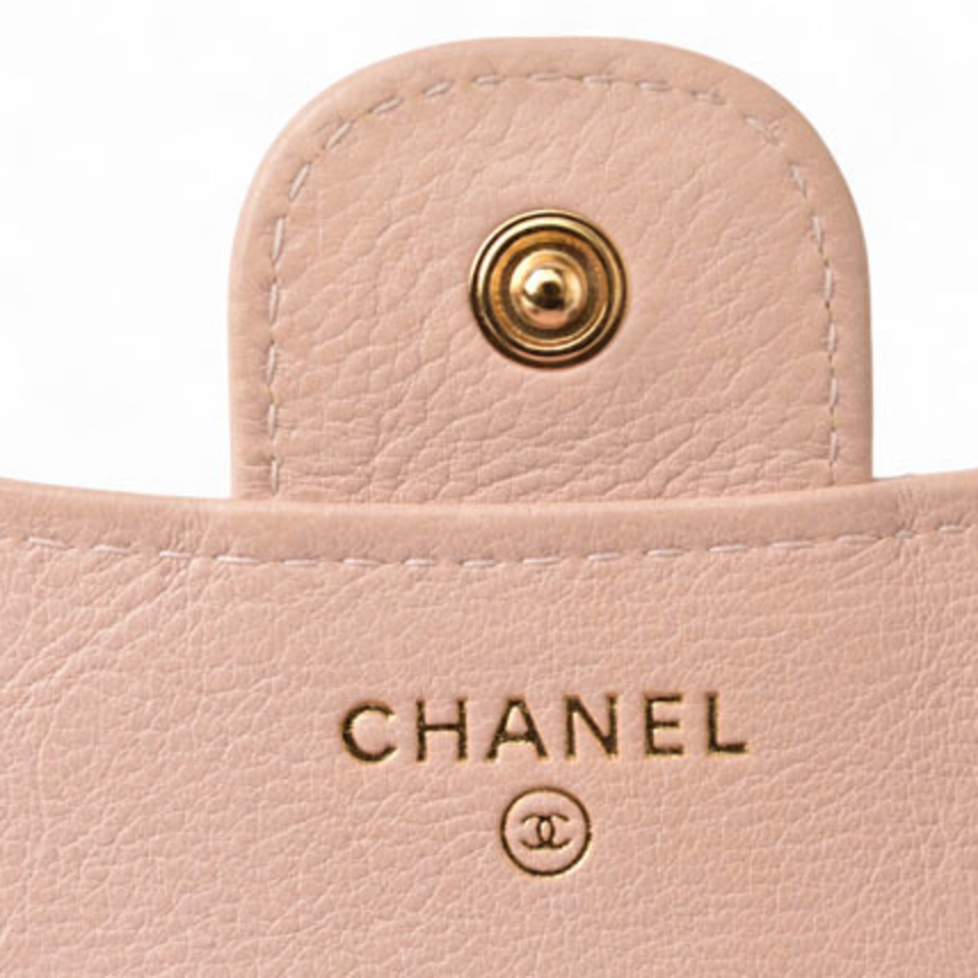 Chanel Baby Pink Leather Wallet (Tri-Fold)