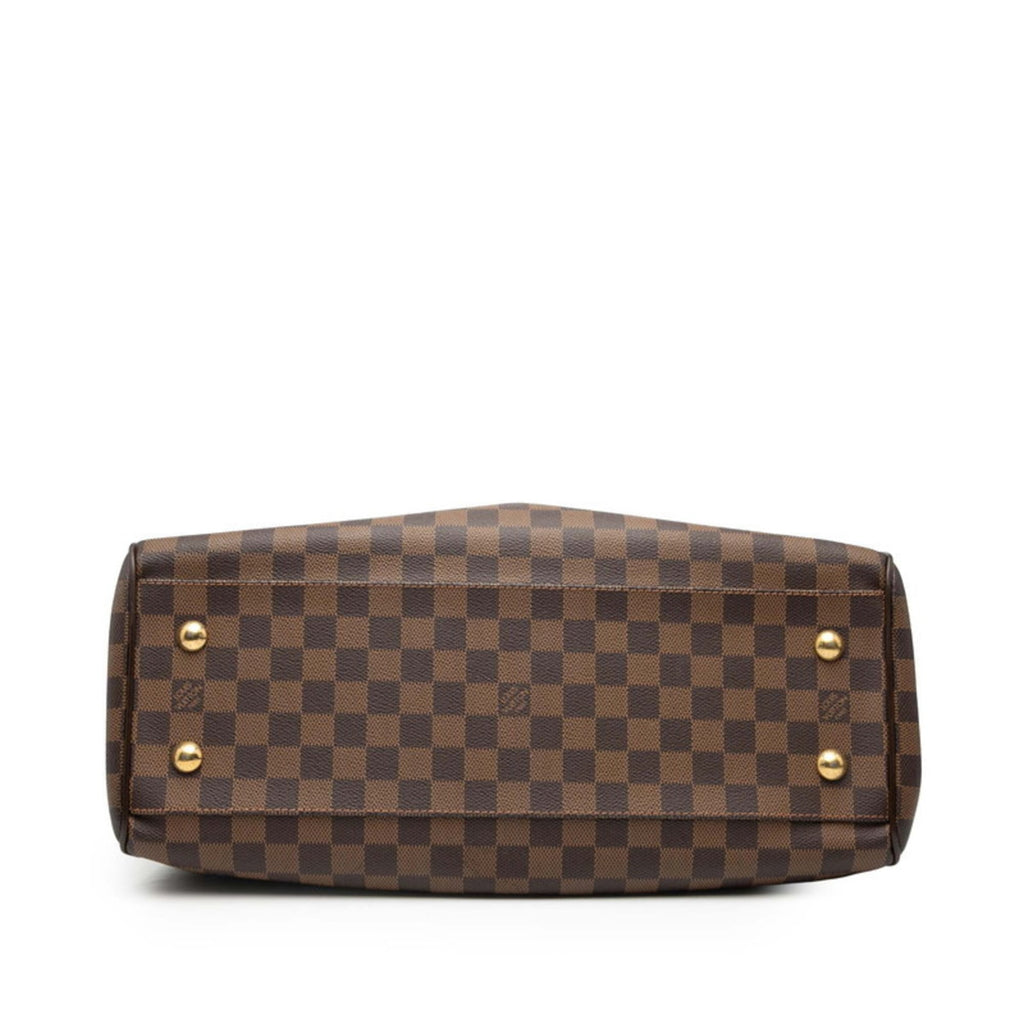 Louis Vuitton Brown Leather Pvc Handbag Shoulder Bag