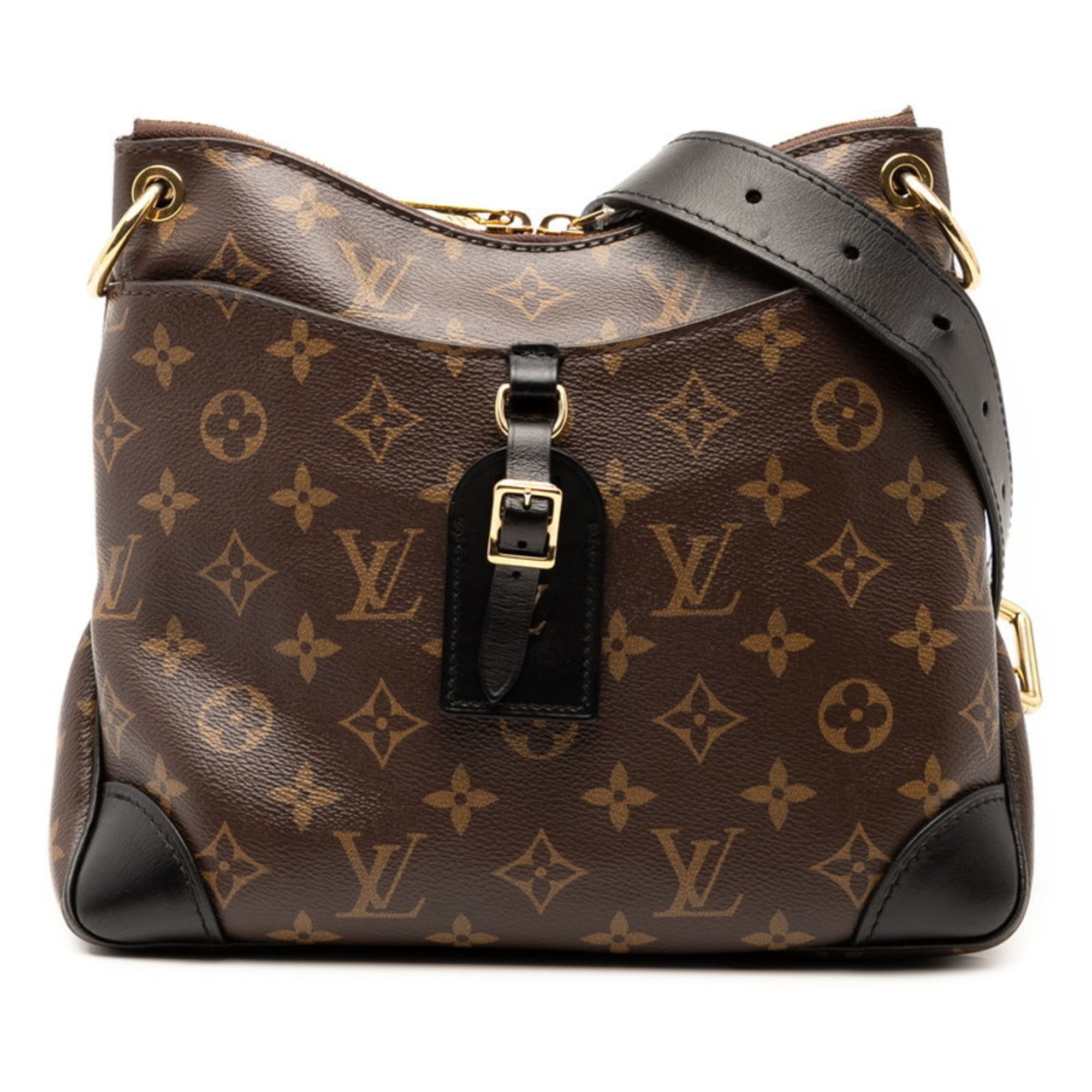 Louis Vuitton Black Brown Pvc Leather Shoulder Bag