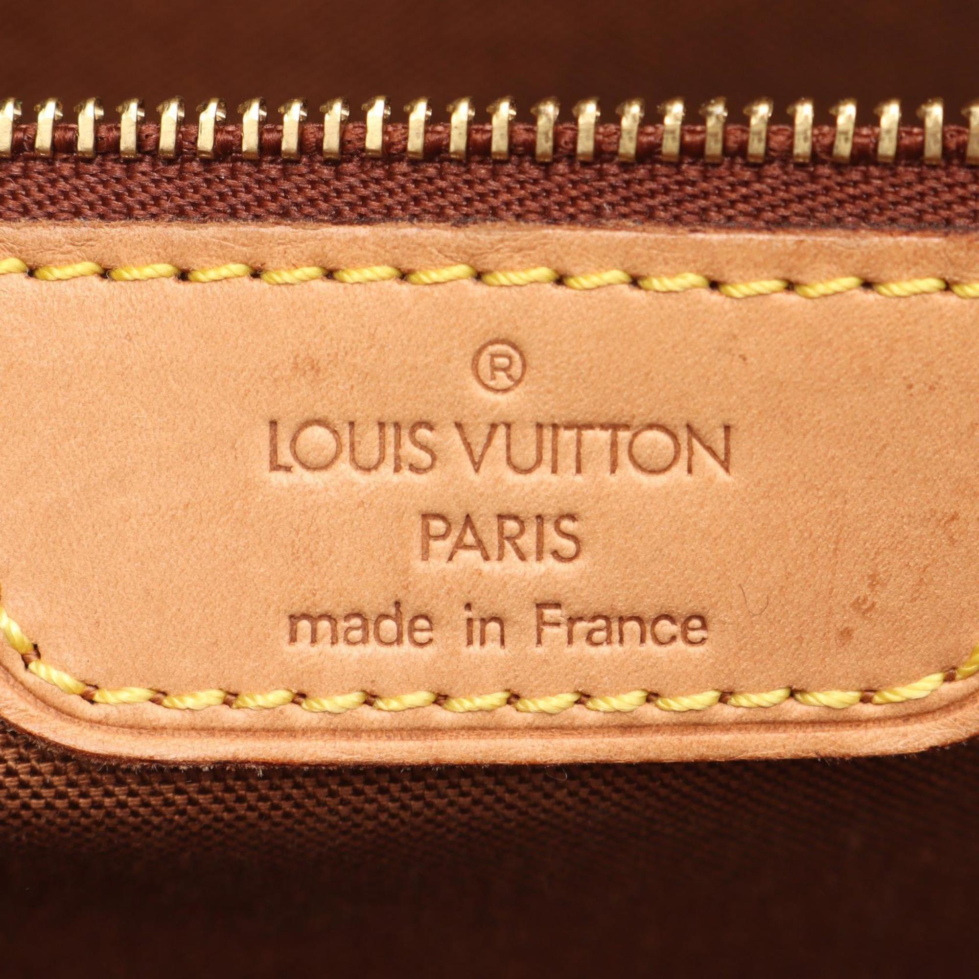 Louis Vuitton Brown Coated Canvas Leather Shoulder Bag