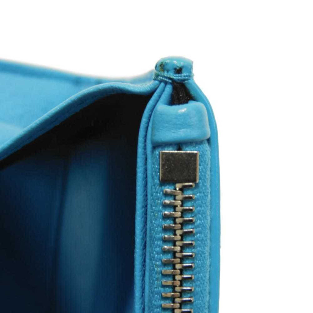 Balenciaga Blue Leather Long Wallet (Bi-Fold)
