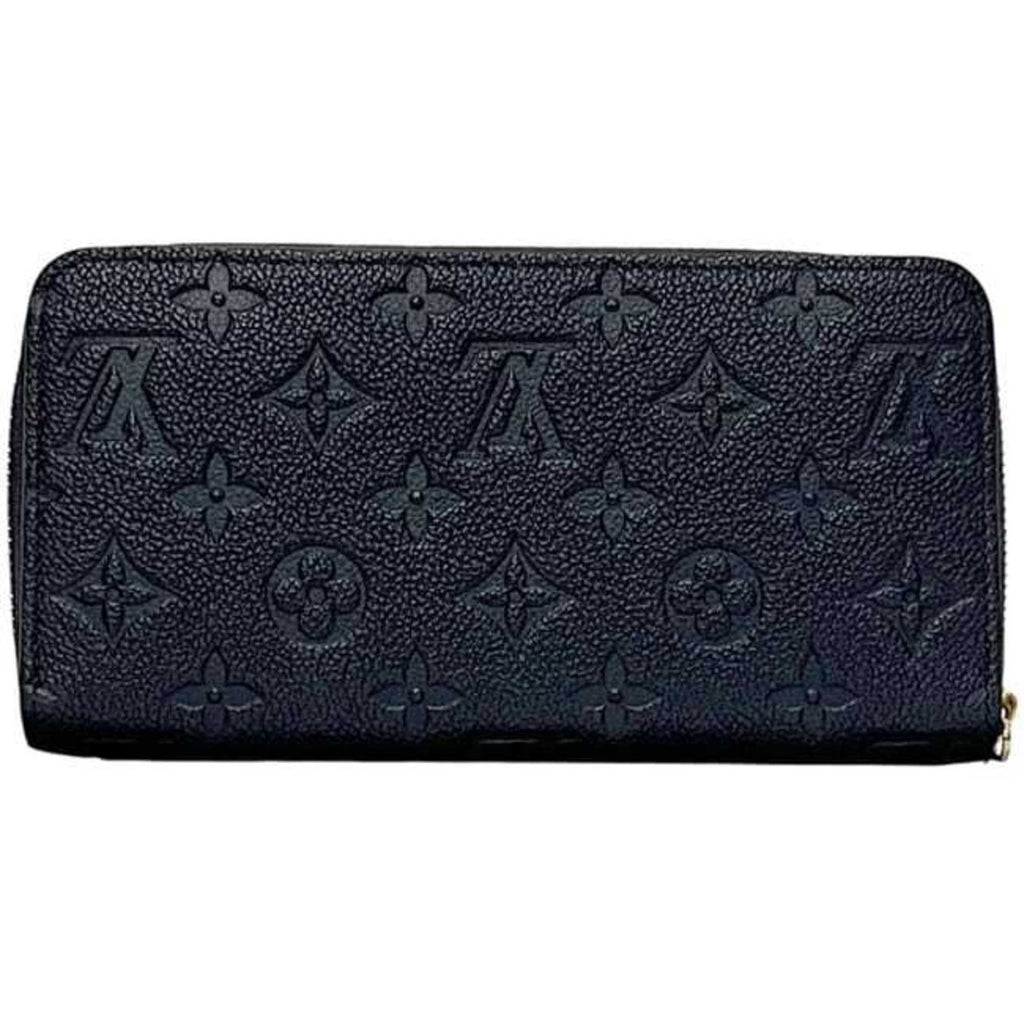Louis Vuitton Monogram Empreinte Marine Rouge Navy Leather Long Wallet