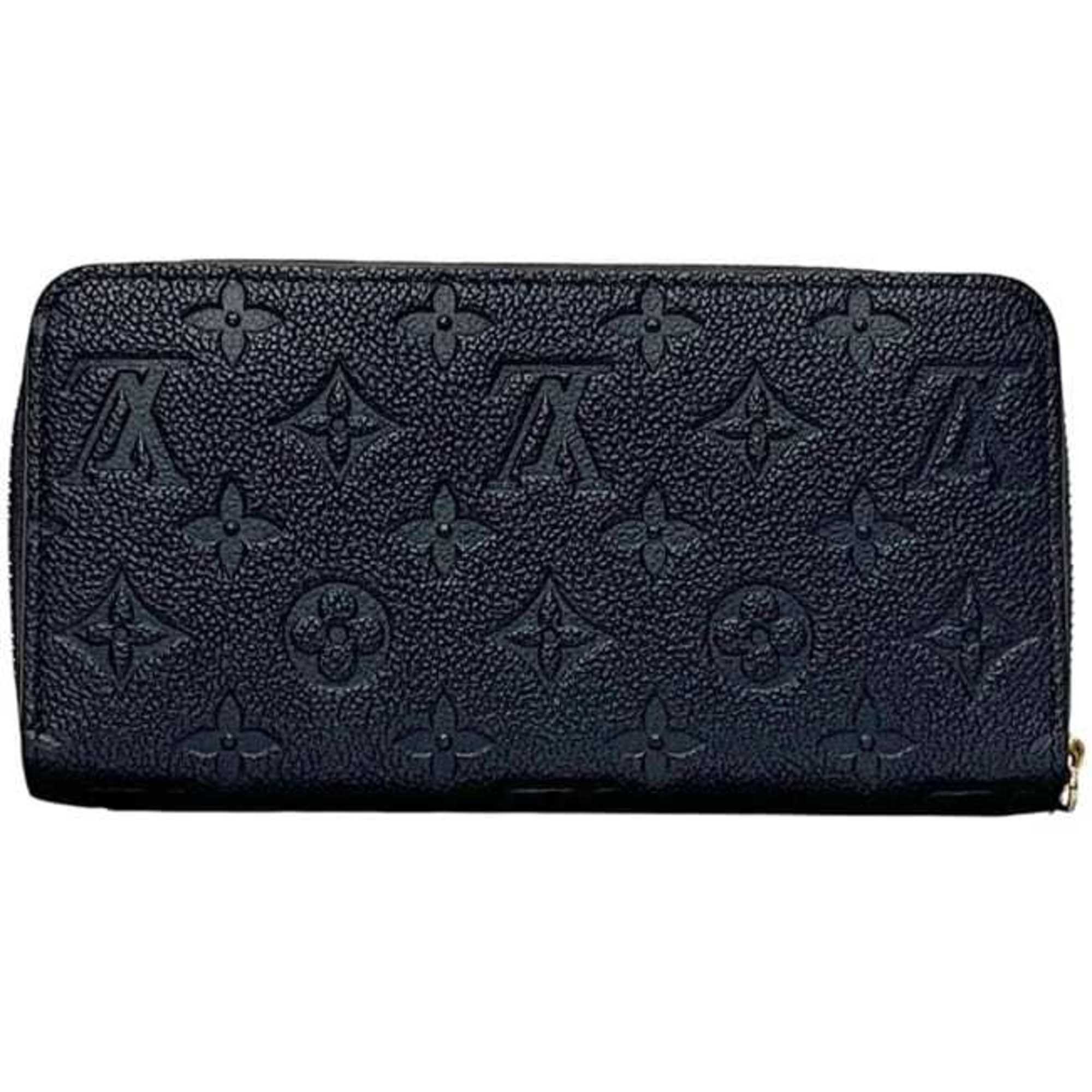 Louis Vuitton Monogram Empreinte Marine Rouge Navy Leather Long Wallet