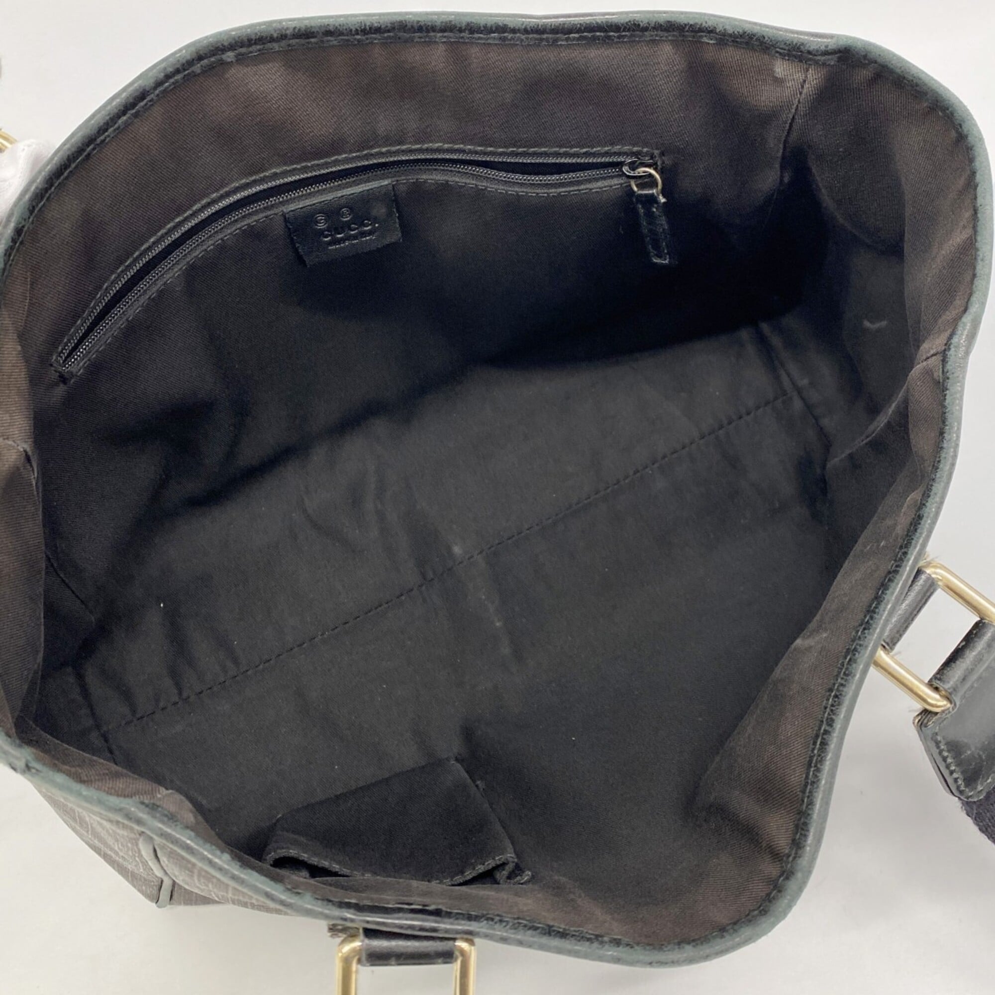 Gucci Black Brown Pvc Tote Bag (Pre-Owned)