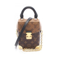 Louis Vuitton Brown Coated Canvas Leather Handbag