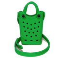 Balenciaga Green Rubber Pochette Shoulder