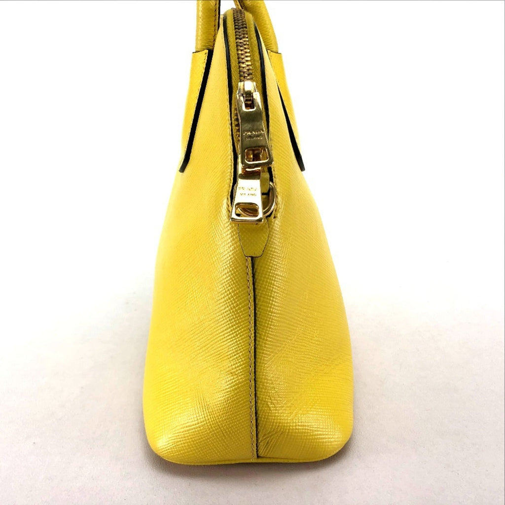 Prada Yellow Leather Handbag Shoulder Bag