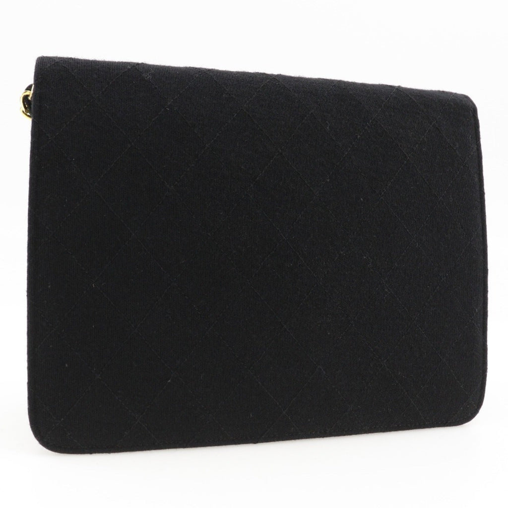 Chanel Black Cotton Shoulder Bag