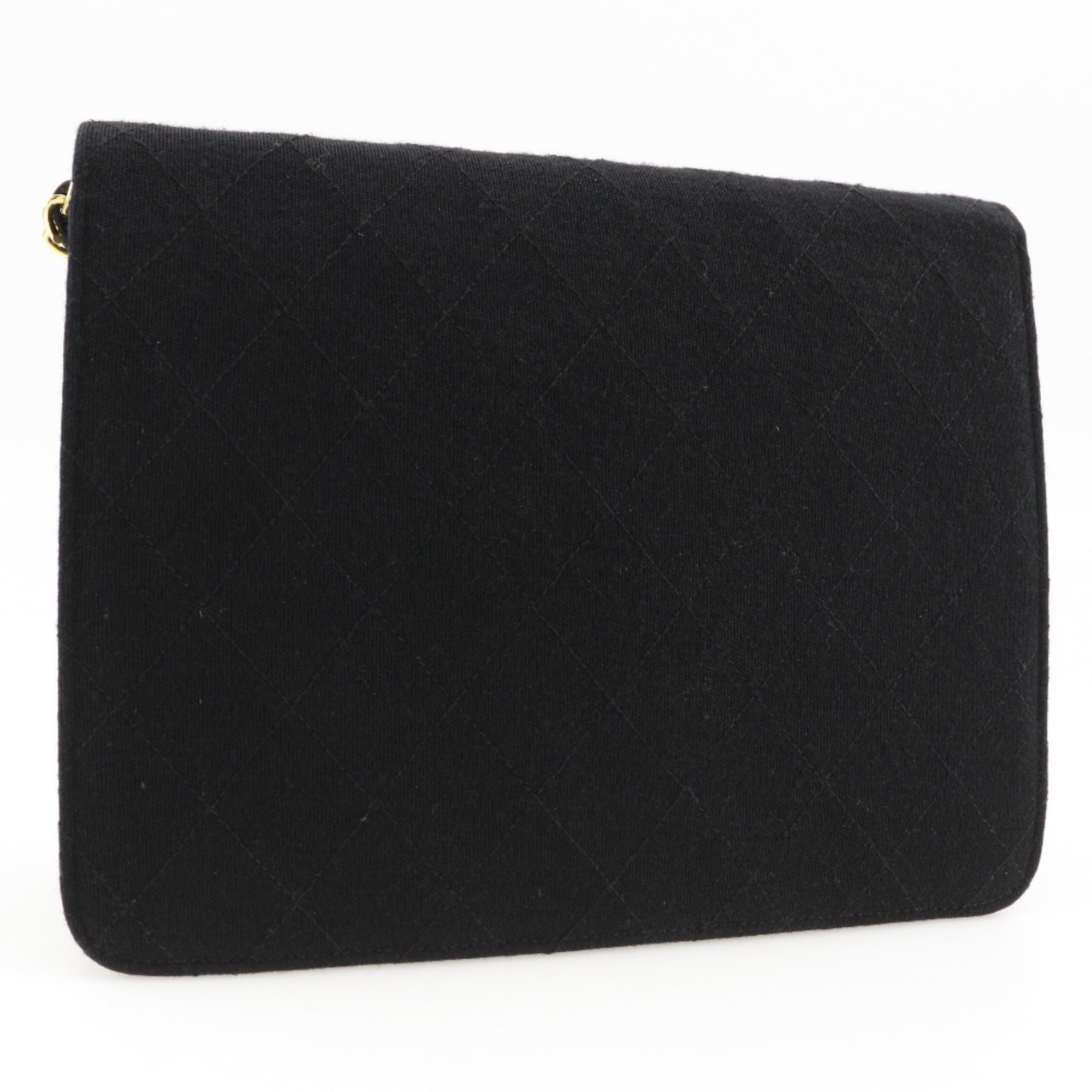 Chanel Black Cotton Shoulder Bag