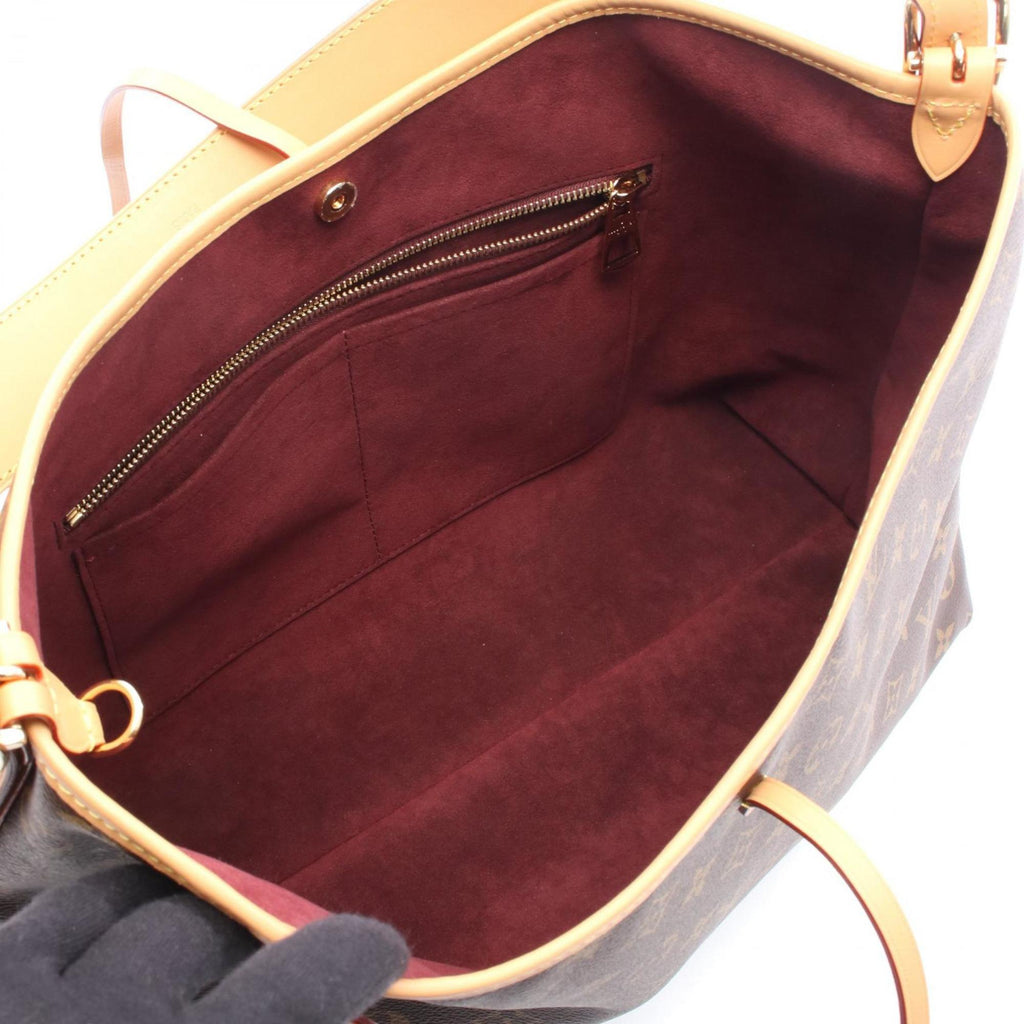 Louis Vuitton Brown Coated Canvas Leather Monogram Handbag Pouch Shoulder Bag