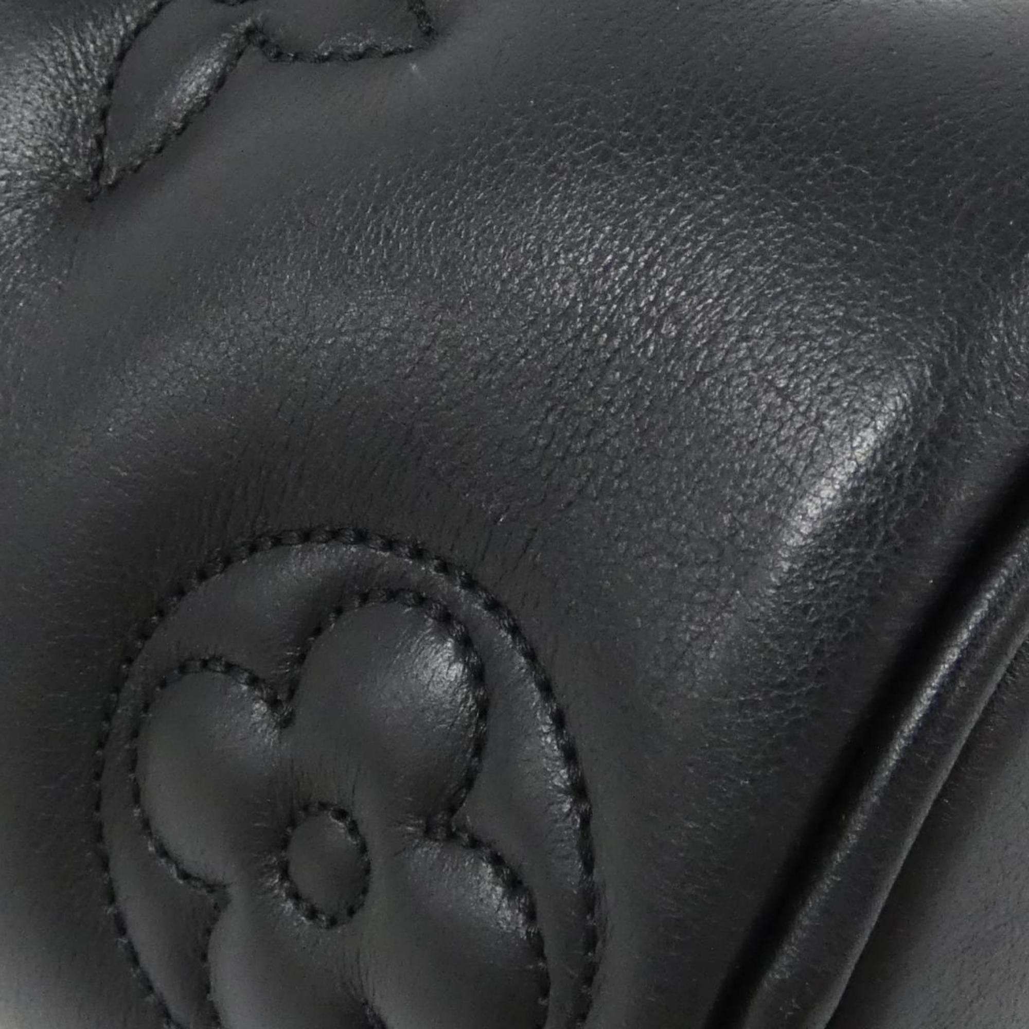 Louis Vuitton Black Leather Shoulder Bag