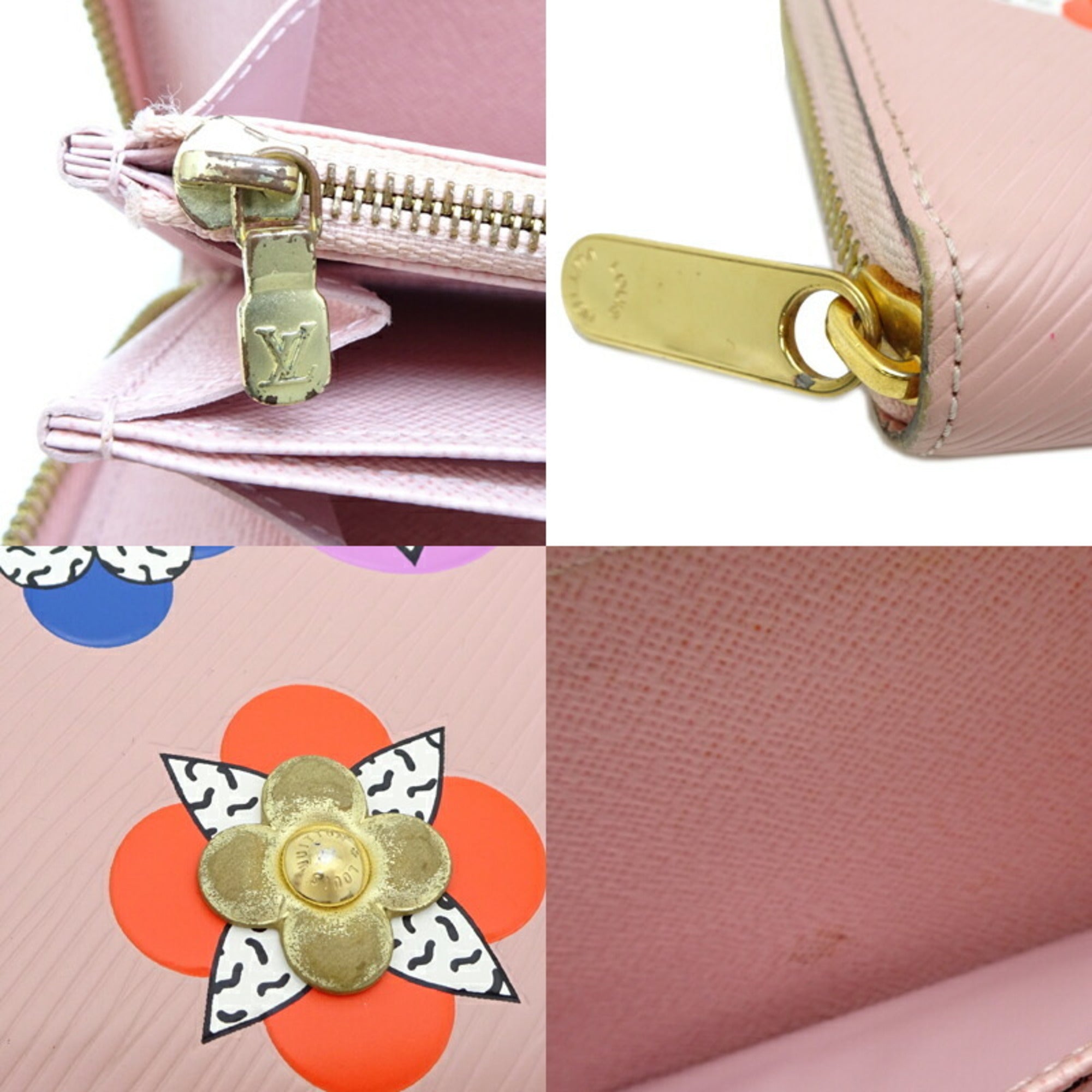 Louis Vuitton Pink Rose Ballerine Epi Leather Long Wallet