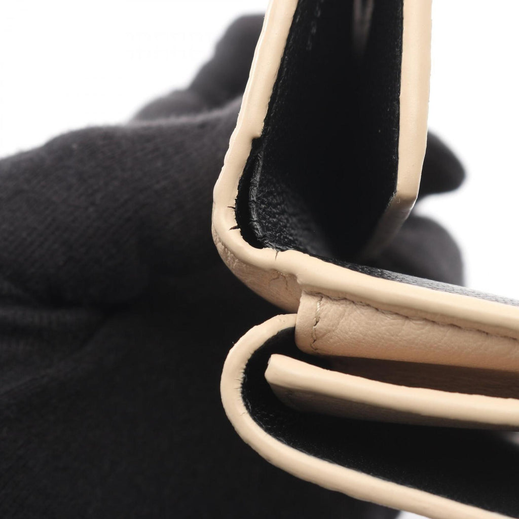 Balenciaga Beige Leather Wallet (Tri-Fold)