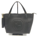 Gucci Black Leather Handbag Shoulder Bag (Pre-Owned)