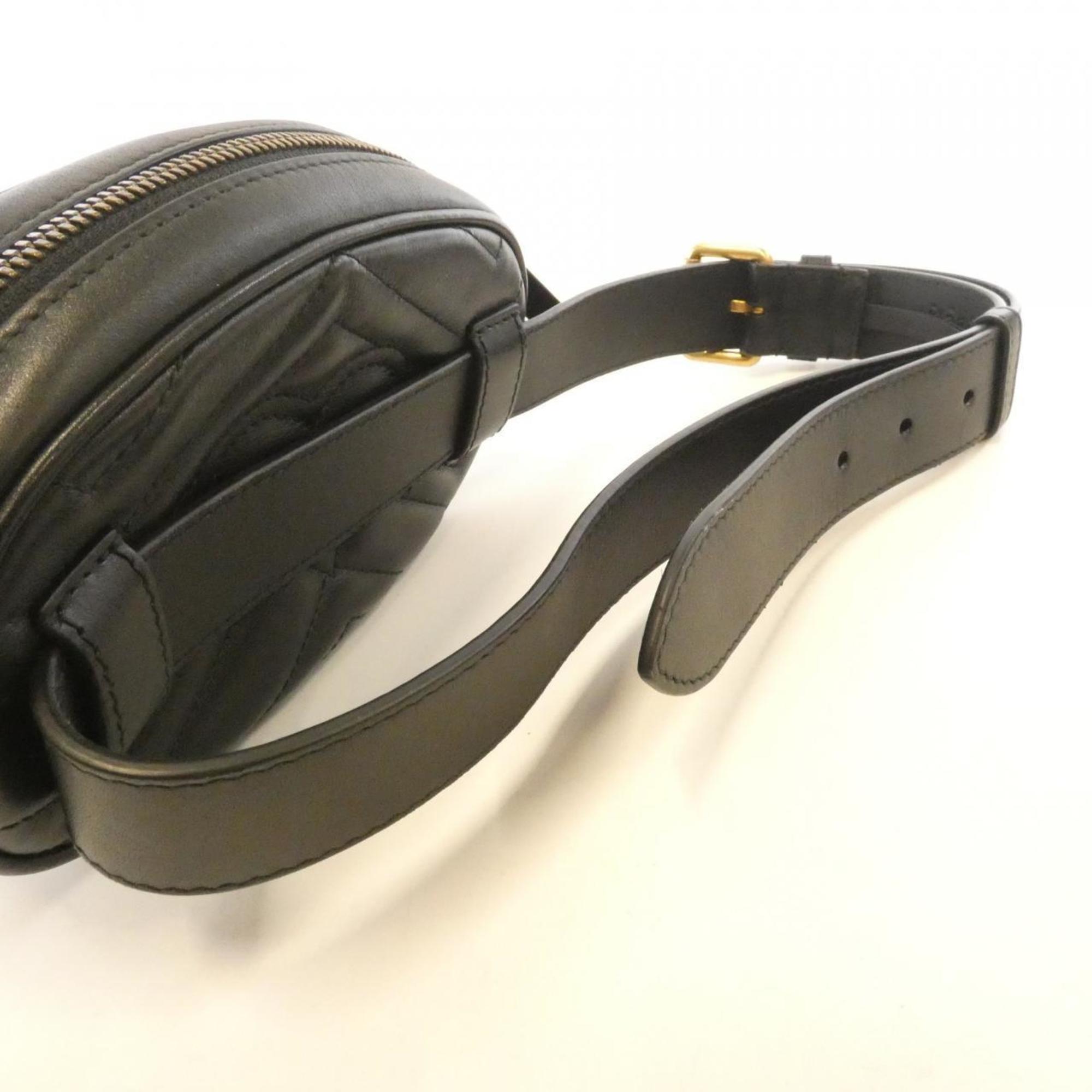 Gucci Black Quilting Leather Fanny Pack (Pre-Owned)