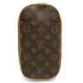 Louis Vuitton Brown Canvas Pochette Shoulder Bag Sling Bag