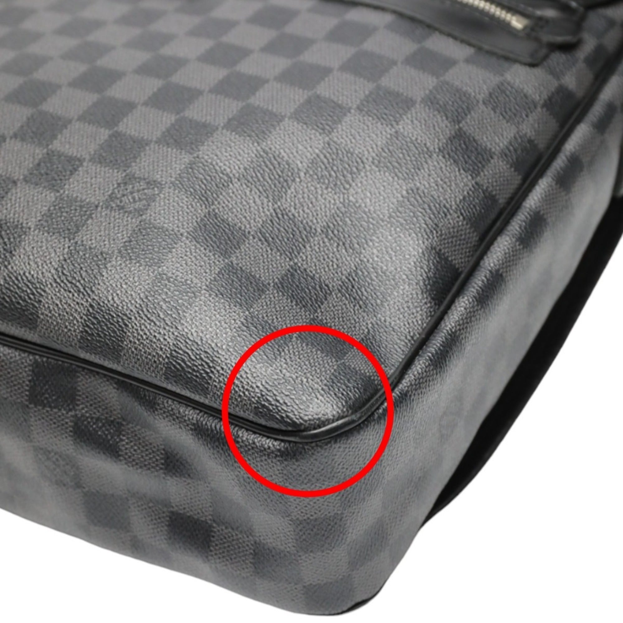 Louis Vuitton Damier Graphite Black Leather Shoulder Bag