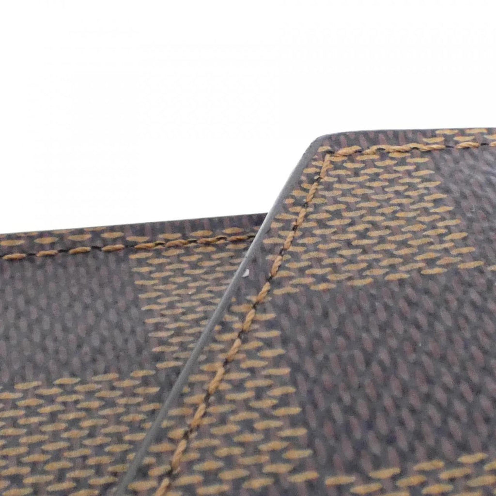 Louis Vuitton Ebene Rouge Coated Canvas Wallet (Tri-Fold)