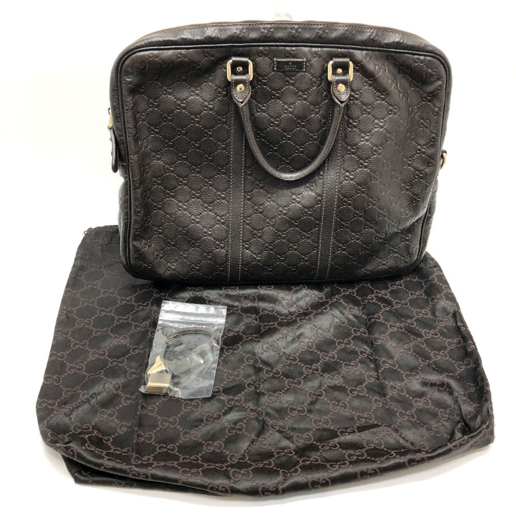 Gucci Brown Leather Briefcase (Pre-Owned)