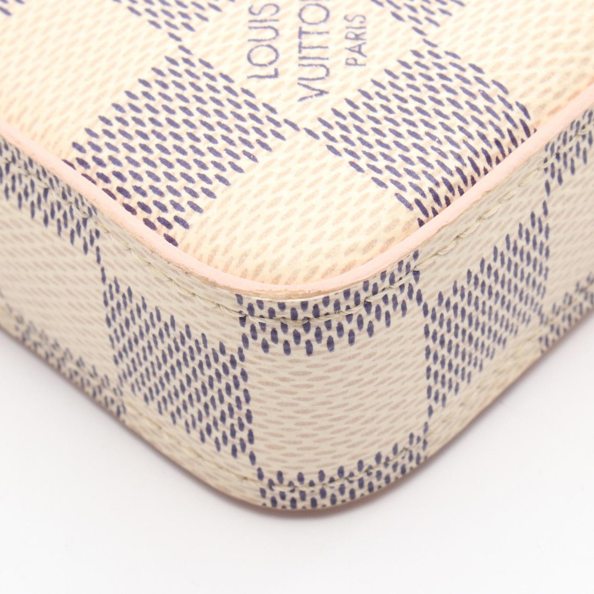 Louis Vuitton Pink White Pvc Leather Pochette Shoulder Bag