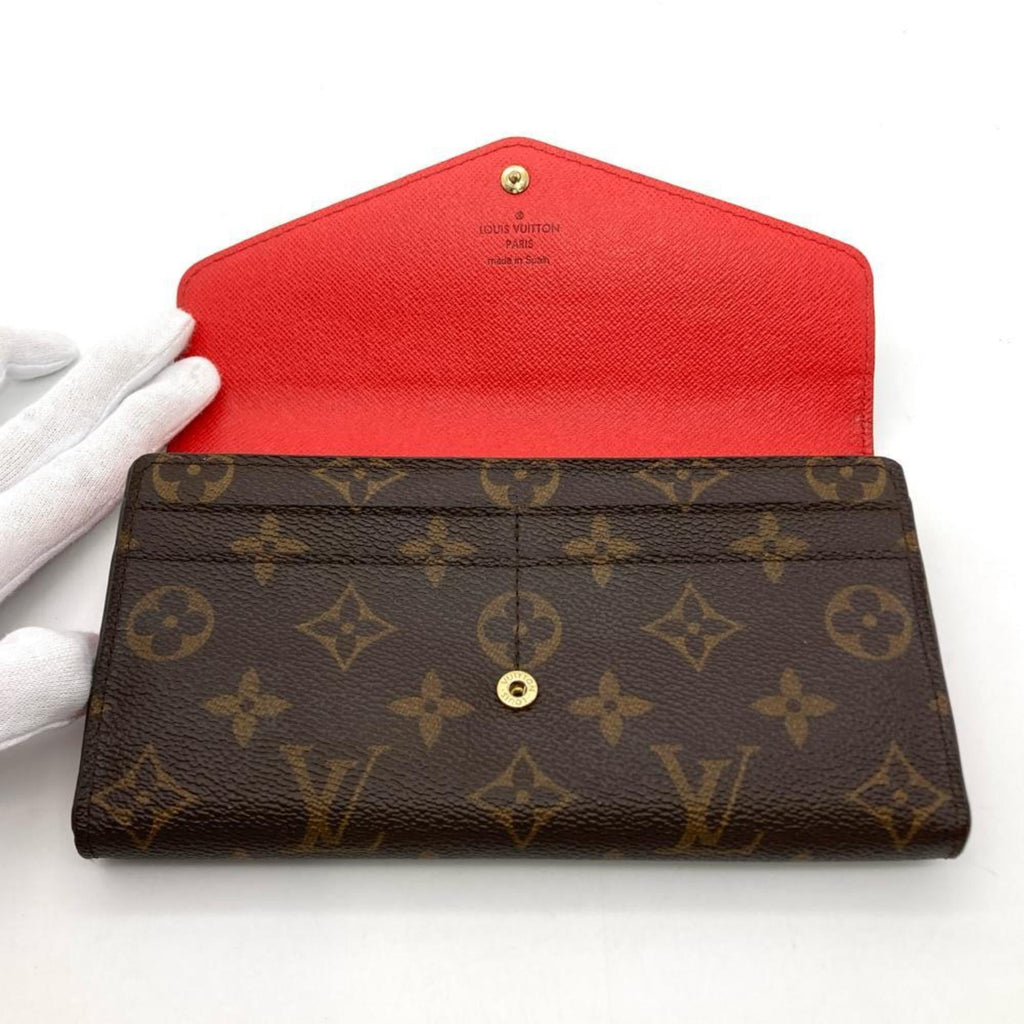Louis Vuitton Brown Monogram Canvas Long Wallet (Tri-Fold)