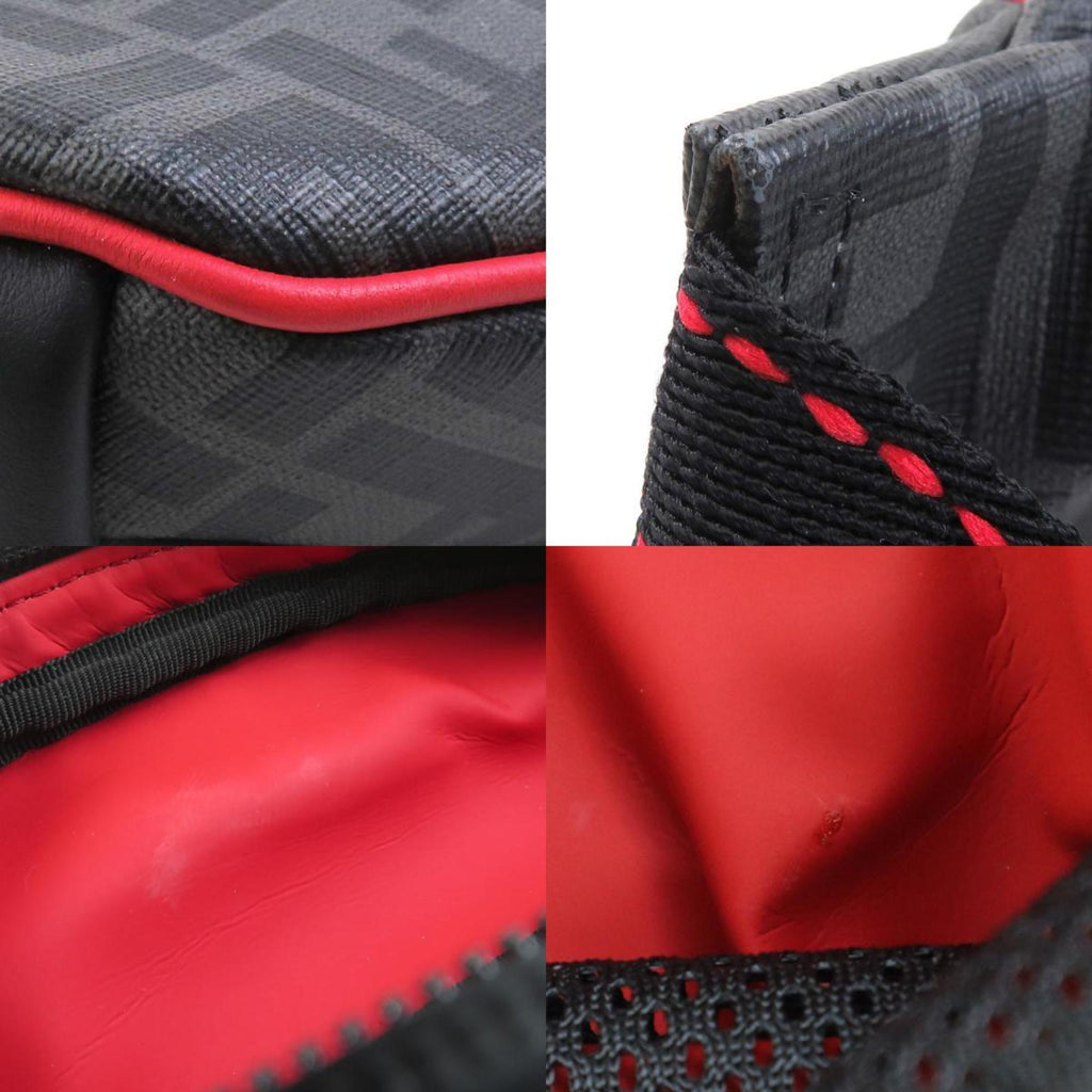 Fendi Black Red Color Leather Fanny Pack