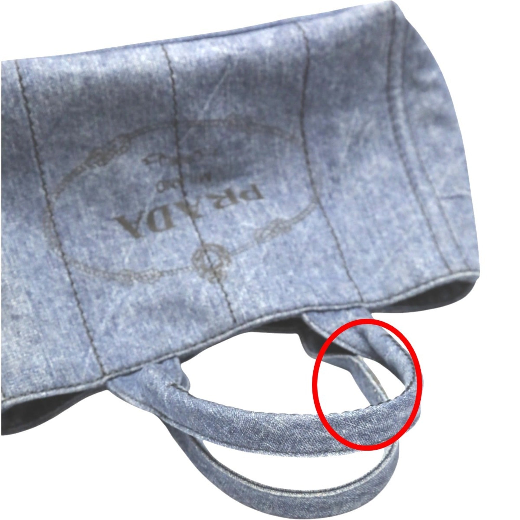 Prada Blue Denim Tote Bag